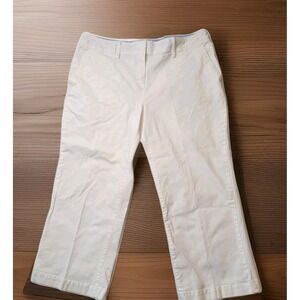 Vintage Tommy Hilfiger Pants Women's White Straight Leg Stretch Bus Casual Sz 16